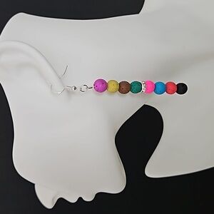 Colorful Lava Stone Earrings